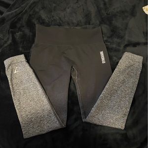 Gymshark Adapt Black Gray Ombre Seamless Leggings